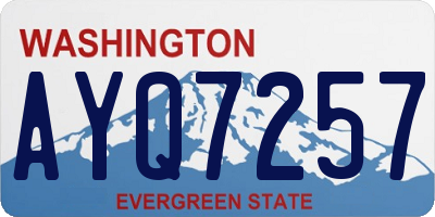 WA license plate AYQ7257