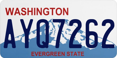 WA license plate AYQ7262