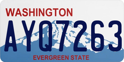 WA license plate AYQ7263