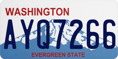 WA license plate AYQ7266