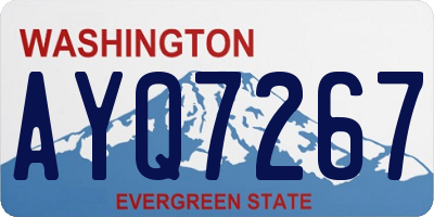 WA license plate AYQ7267