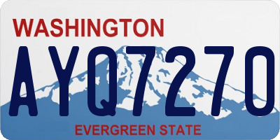 WA license plate AYQ7270