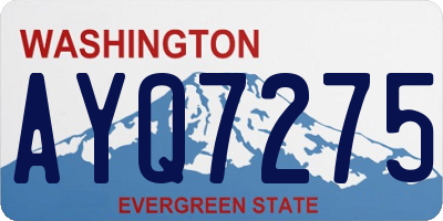 WA license plate AYQ7275
