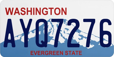 WA license plate AYQ7276