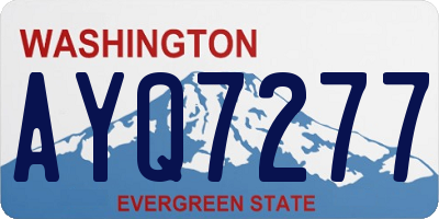 WA license plate AYQ7277