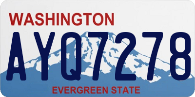 WA license plate AYQ7278