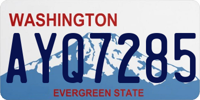 WA license plate AYQ7285