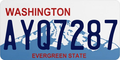 WA license plate AYQ7287