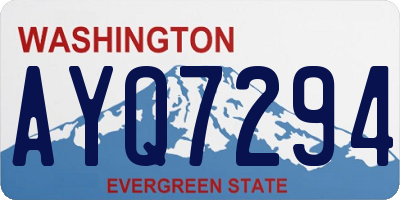 WA license plate AYQ7294