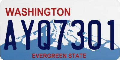 WA license plate AYQ7301