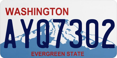 WA license plate AYQ7302