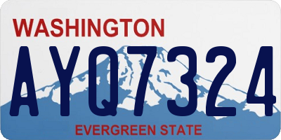 WA license plate AYQ7324