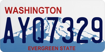 WA license plate AYQ7329