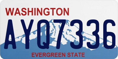WA license plate AYQ7336