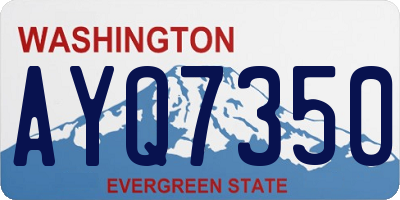 WA license plate AYQ7350