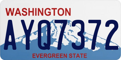 WA license plate AYQ7372