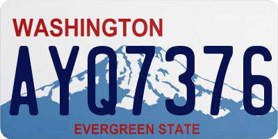 WA license plate AYQ7376
