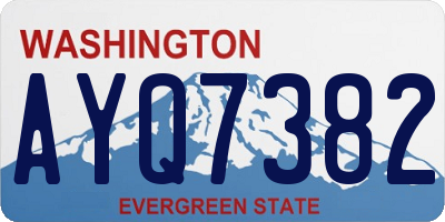 WA license plate AYQ7382