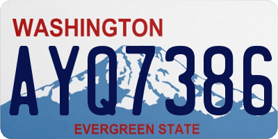 WA license plate AYQ7386