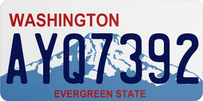 WA license plate AYQ7392