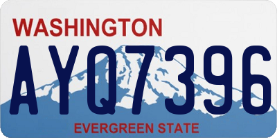 WA license plate AYQ7396