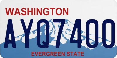 WA license plate AYQ7400