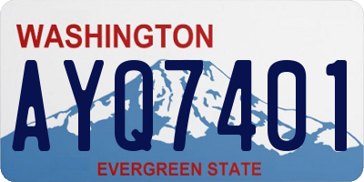 WA license plate AYQ7401