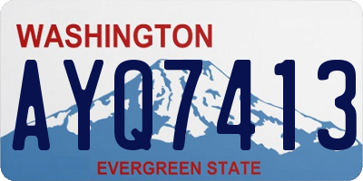 WA license plate AYQ7413