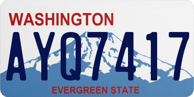 WA license plate AYQ7417