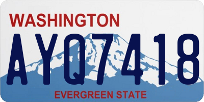WA license plate AYQ7418