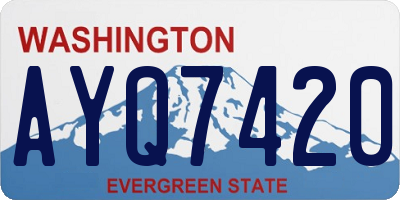 WA license plate AYQ7420