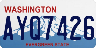 WA license plate AYQ7426