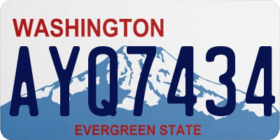 WA license plate AYQ7434