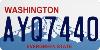 WA license plate AYQ7440