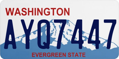 WA license plate AYQ7447
