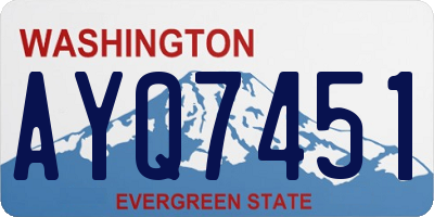 WA license plate AYQ7451