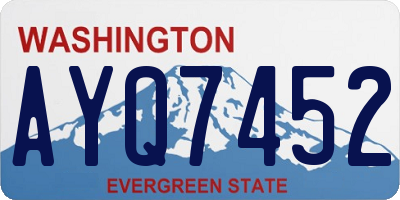 WA license plate AYQ7452