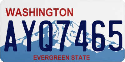WA license plate AYQ7465