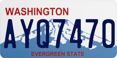 WA license plate AYQ7470