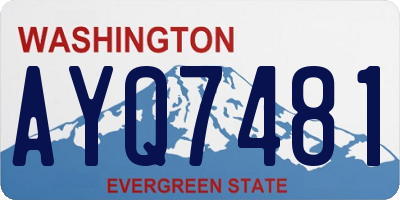 WA license plate AYQ7481