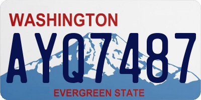 WA license plate AYQ7487