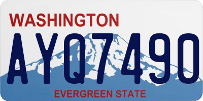 WA license plate AYQ7490