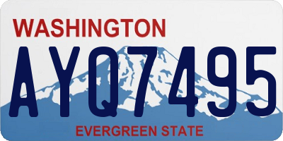 WA license plate AYQ7495