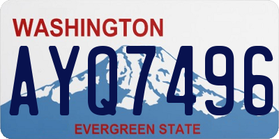 WA license plate AYQ7496