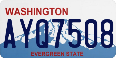 WA license plate AYQ7508