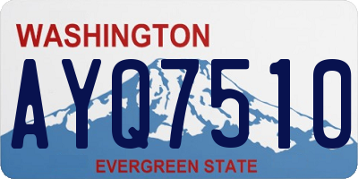 WA license plate AYQ7510