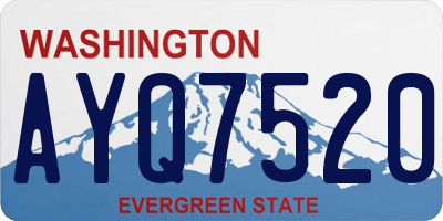 WA license plate AYQ7520