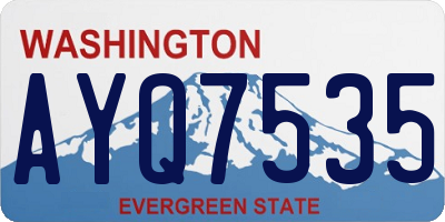 WA license plate AYQ7535