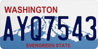 WA license plate AYQ7543
