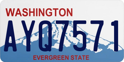 WA license plate AYQ7571